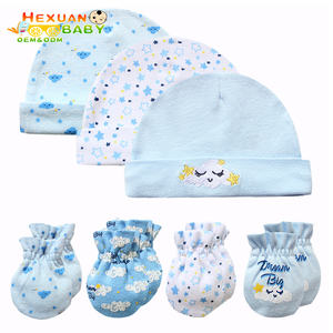 2024 ropa de bebé sombreros <span class=keywords><strong>y</strong></span> <span class=keywords><strong>manoplas</strong></span> Primavera Verano algodón producto infantil recién <span class=keywords><strong>nacido</strong></span> Niño niña conjunto de <span class=keywords><strong>manoplas</strong></span> - Product Image 4