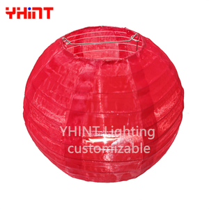 Outdoor Waterproof 20cm Round Chinese <strong>Lantern</strong> <strong>Christmas</strong> Garden Festival Decorative Solar Powered Nylon Fabric <strong>Lantern</strong> - Product Image 4