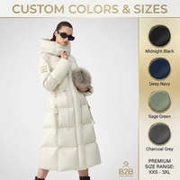 Veste en duvet personnalisable pour femmes, manteau à capuche tendance, longueur au-dessus du genou, avec couleurs, logos et designs personnalisés, vêtements décontractés d'hiver