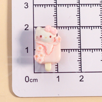 Haoqing Accessoires de bijoux en résine écologique, modèle chat de dessin animé, faits à la main, avec patch en colle crème et corde, pour occasions de Noël et thème Glace