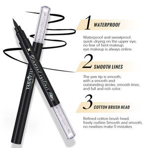 Bolígrafos delineadores <span class=keywords><strong>líquidos</strong></span> con logotipo personalizado <span class=keywords><strong>en</strong></span> tubo clásico negro y transparente, resistente al agua, a prueba de manchas, delineador de ojos de larga duración - Product Image 3