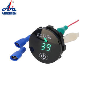 Boîtier noir ABS tension 12 V lumière LED rouge illuminée 2 broches diamètre Mini taille facile à installer voltmètre numérique - Product Image 5