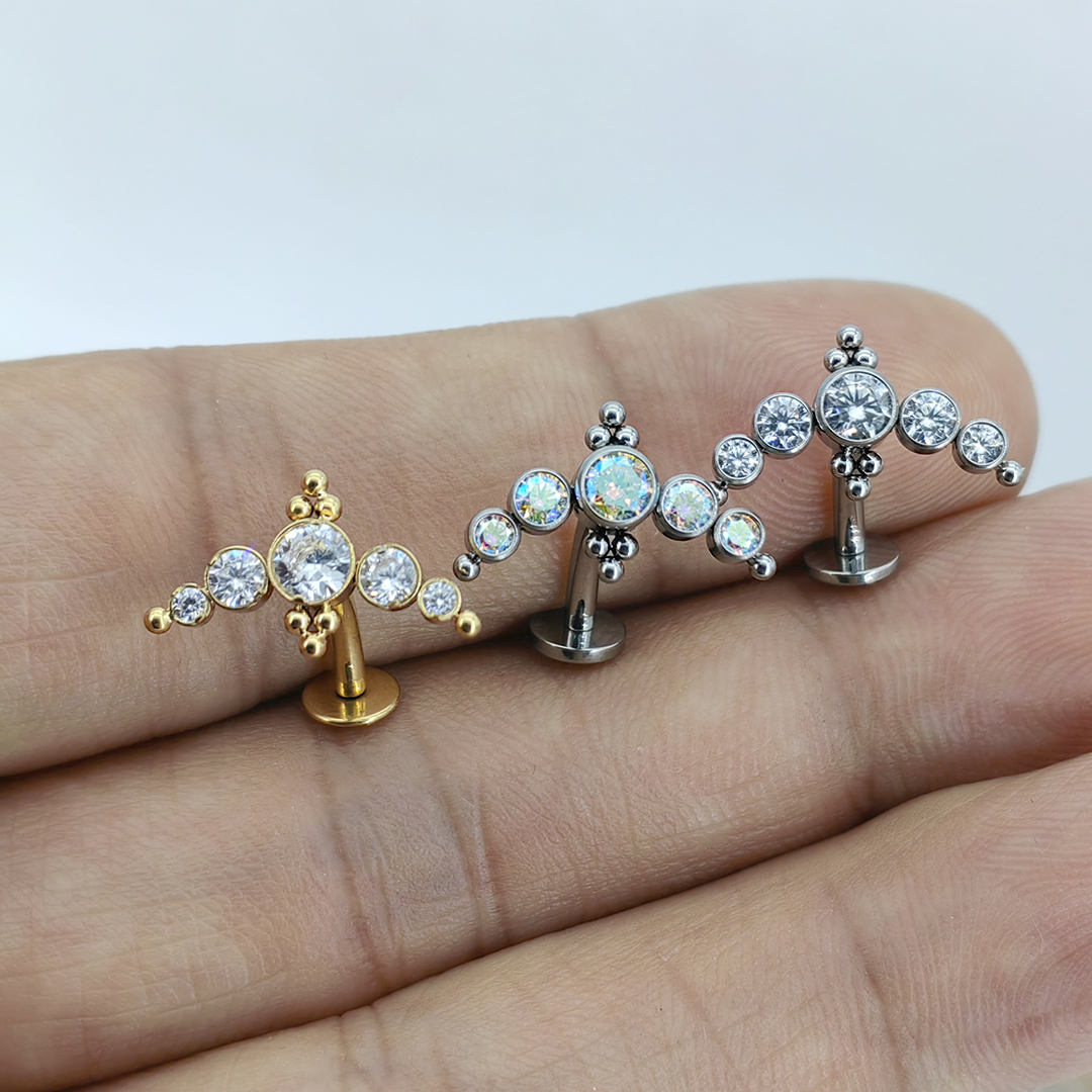 internal thread floating navel jewelry