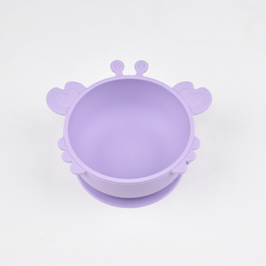 Utensilios de alimentación para niños de silicona segura de alta calidad, plato de succión manual con forma de cangrejo para la hora de merienda - Product Image 1