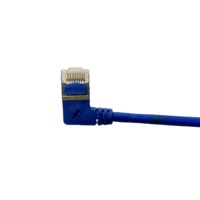 Câble Réseau FTP Cat6a Xxd-cat6 Personnalisé avec Logo RJ45 Mâle vers Femelle 8 Conducteurs 90 Degrés Droit/Gauche Fin