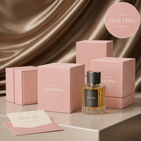 Boîte à parfum en carton rigide noir écologique sur mesure avec insert en mousse - Boîtes en papier cosmétique bleues et roses