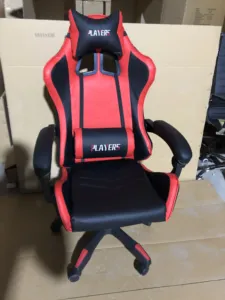 China barato contemporáneo cómodo mejor silla Juegos de ordenador ajustable giratorio reclinable ergonómico reposacabezas cuero sintético - Product Image 4