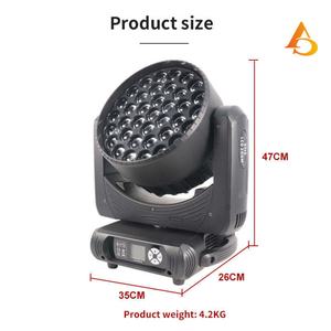 Precio al por Mayor: Luces Móviles LED de 500w con Zoom RGBW, 37x18w, Tipo Ojo de Abeja - Product Image 4