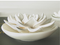 Décoration d'intérieur RoseLotus Pivoine Huile essentielle d'aromathérapie Diffuseur de pierre en céramique à fleurs fait à la main Diffuseur d'arômes en céramique