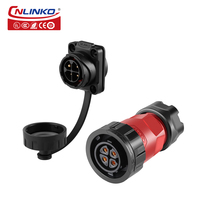 Untuk Konektor Daya Sirkular 4-Pin Seri YM M20 dengan Penutup Anti Debu IP68 20A 500V Bersertifikasi CUL/ Pria/Wanita