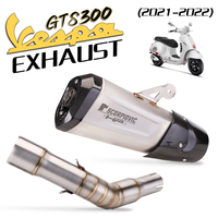 Pour Piaggio Vespa gts250 gts300 2007- 2017 2018 2019 2020 modification de moto tuyau d'échappement complet du système