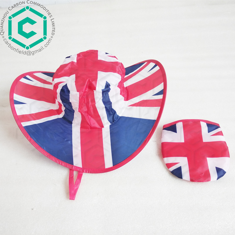 Флаг Великобритании, полноцветная Складная ковбойская шляпа с принтом для рекламы