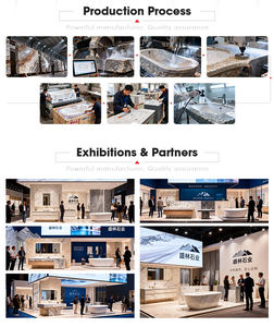 Baignoire autoportante en marbre naturel moderne, design ovale avec drain, pour hôtel et salle de bain - Product Image 5