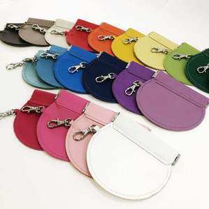 Automatic closing <b>spring</b> <b>clip</b> coin purse, PU leather magic bag, earphone bag, clasp purse, custom logo. - Product Image 4