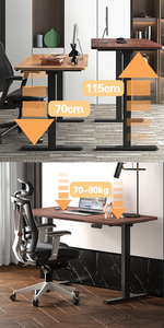 Ergonomic hiện đại tối giản văn phòng nhà chuyển đổi điện có thể điều chỉnh chiều cao kim loại bàn máy tính với tính năng mở rộng - Product Image 2