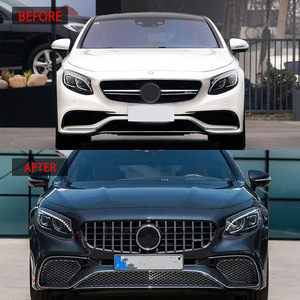 Calandre avant de remplacement en ABS pour Mercedes-Benz Classe S 2015-2017 W217 GT, calandre verticale - Product Image 2