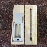 Base lumineuse acrylique LED bande de bois de hêtre bricolage simulation bouteille de vin petite veilleuse en bois massif décoration de base lumineuse