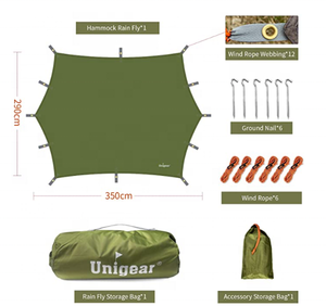 Pour Woqi Portable Camping Tente avec Pluie Fly <span class=keywords><strong>Tarp</strong></span> <span class=keywords><strong>Moustiquaire</strong></span> Nylon Parachute Conception Aluminium et Acier Poteaux pour Extérieur et Plage - Product Image 3