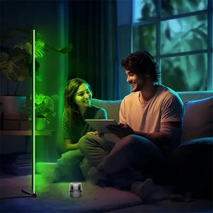 <span class=keywords><strong>Lampe</strong></span> sur pied intelligente avec lumière d'ambiance colorée Graffiti RRGB <span class=keywords><strong>de</strong></span> 1,42 mètre, lumière d'angle RGBIC, application Bluetooth, télécommande - Product Image 4