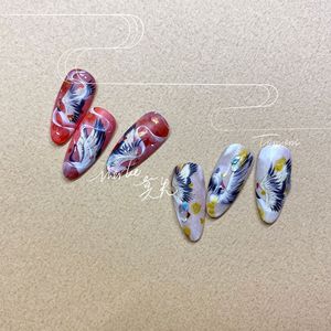Pegatina Tomoni estilo chino Grulla <span class=keywords><strong>de</strong></span> Corona Roja nube propicia Lotus Nail Art encanto decoración <span class=keywords><strong>de</strong></span> <span class=keywords><strong>uñas</strong></span> - Product Image 5