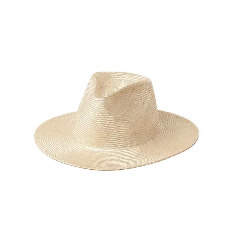 Gras Sommer Sisal Hüte Stroh Hanf Luxus Großhandel Custom Entumecido Mode Panama Natural Sun Beach Damen für Frauen OEM