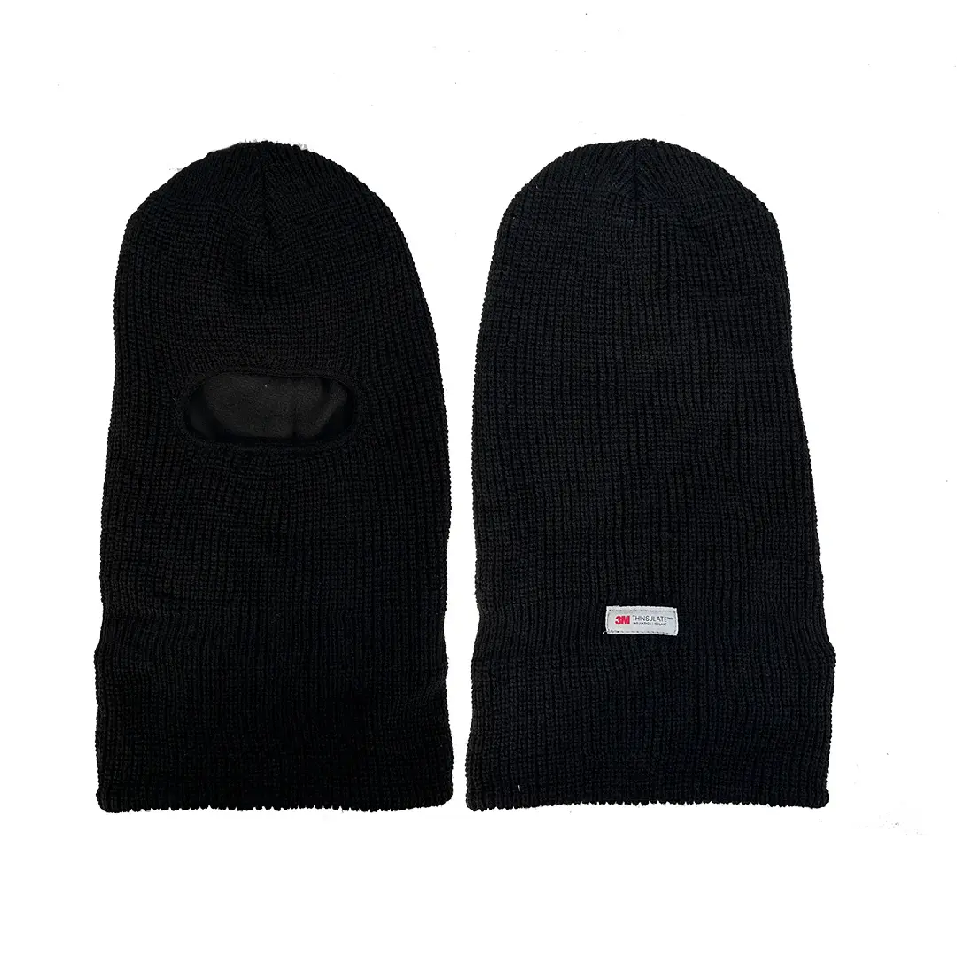 Thinsulate termal balaclava nervürlü örgü özel Logo yüz maskesi Unisex kış sıcak maske polar polar motosiklet balaclava