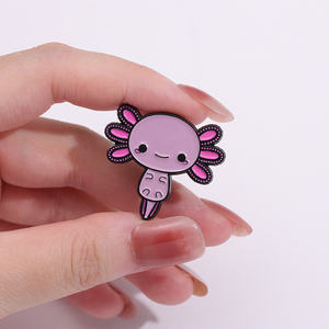 Nette Axolotl Emaille Pin benutzer definierte rosa Salamander Broschen Revers Shirt Abzeichen Cartoon Tiers chmuck Geschenk für Kinder Freunde - Product Image 4
