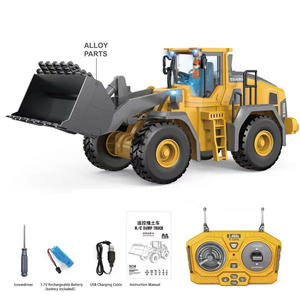 AiJH 1:20 RC Loader Toy 9 Channel Bulldozer Engineering Vehicle Toys Remote Control Alloy Loader Car for Kids - Product Image 3