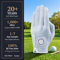 Gants de Golf en cuir pour hommes,, prix d'usine, Design moderne, Logo personnalisé, blancs, meilleure vente
