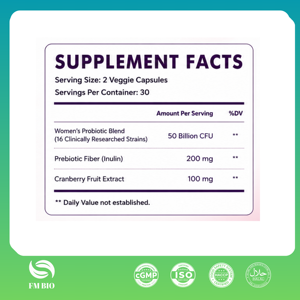 OEM ODM Personnalisé : <span class=keywords><strong>Probiotiques</strong></span> de Canneberge pour Femmes (16 Souches) – Favorise la Santé Urinaire <span class=keywords><strong>et</strong></span> Digestive – Accepte les Marques Privées - Product Image 4