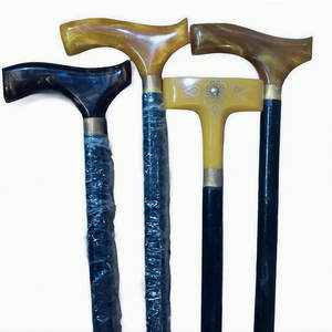 Bastón unisex ligero de madera maciza con mango de material sintético, diseño vintage de última generación, mango en forma de T, hecho a mano, para personas mayores. - Product Image 3