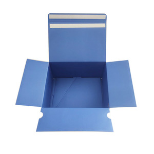 <span class=keywords><strong>Caja</strong></span> de correo de envío de cartón personalizada con cierre automático superior <span class=keywords><strong>azul</strong></span> de alta calidad con cinta adhesiva con cremallera y tira de arranque - Product Image 1