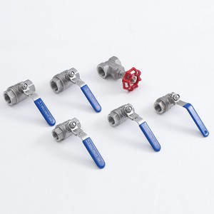 316 Stainless Steel Ball Valve 1 In Threaded High Temperature Steam With Blue Handle For Industrial Use - Product Image 1
