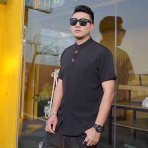 <span class=keywords><strong>เสื้อ</strong></span><span class=keywords><strong>เชิ้ต</strong></span>แขนสั้นผู้ชายไซส์ใหญ่ <span class=keywords><strong>คอ</strong></span>ปกแบบจีน สไตล์ลำลอง ใส่สบาย ระบายอากาศได้ดี ไม่ยับง่าย เหมาะสำหรับฤดูร้อน รับผลิตแบบ ODM - Product Image 2