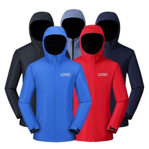 บริการ OEM เสื้อแจ็คเก็ตกันลมสำหรับเดินป่า มีฮู้ด กันน้ำ เหมาะสำหรับกิจกรรมกลางแจ้ง  แบบ unisex เสื้อโค้ทฤดูใบไม้ร่วง น้ำหนักเบา บุด้วยผ้าตาข่าย - Product Image 3