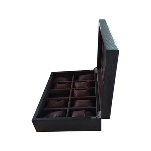 กล่องนาฬิกาไม้ 35x25x7 ซม. กล่องเก็บนาฬิกาทรงสี่เหลี่ยมผืนผ้าป้องกันฝุ่นสำหรับจัดแสดงและจัดระเบียบนาฬิกา - Product Image 4