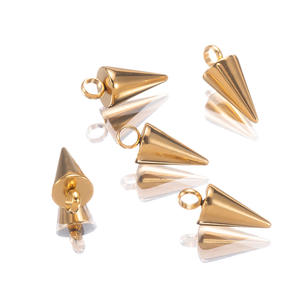 स्टेनलेस स्टील शंकु पेंडर स्पाइक रिवेट बेड्स पंक चार्म्स ड्रॉप इयररिंग्स सजावट पेंडेंट गहने बनाने की आपूर्ति - Product Image 4