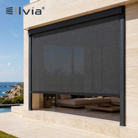 Ilvia Pergola - Stores extérieurs sans fil en métal pour gazebo, stores de fenêtre, rideaux d'extérieur