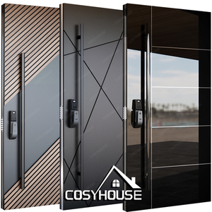 Puerta <span class=keywords><strong>de</strong></span> Entrada <span class=keywords><strong>de</strong></span> Seguridad Moderna <span class=keywords><strong>de</strong></span> Acero con Cerradura Múltiple <span class=keywords><strong>para</strong></span> Exteriores, Puerta Principal <span class=keywords><strong>para</strong></span> el Hogar - Product Image 1