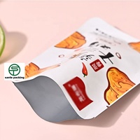 Sachet sous vide recyclable PE+PET+OPP avec valve et fermeture éclair pour snacks de poulet épicé, viande braisée, chewing-gum, aliments pour animaux de compagnie, sushi