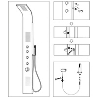 Ensemble de douche intelligent à température constante en acier inoxydable avec panneau LED, nouveau style, vente en gros