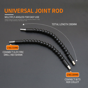 Electric Drill Flexible Shaft 150mm <b>Plastic</b> Cordless Drill Accessory Screwdriver Bit Connector <b>Rod</b> Universal Torque Tool - Product Image 2