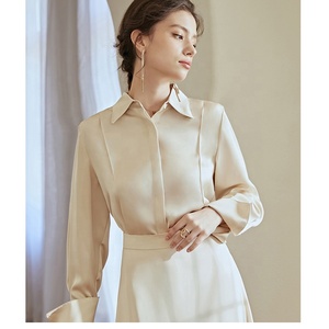 Blusa informal holgada de seda para mujer, blusa tradicional china - Product Image 2