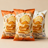 New Arrival Clear Window Recyclable Zipper Stand up Pouch Eco Friendly Packaging for Biscuit and Potato Chips