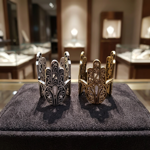 Bague Simple Hamsa en or, trois bagues Simple et ajustable pour femme, haute qualité - Product Image 3