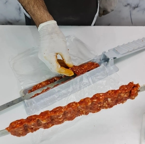 Nuevo Kebab Maker Barbacoa de una sola fila <span class=keywords><strong>Pinchos</strong></span> de carne Parrilla Reutilizable Conveniente Camping Picnic Barbacoa Accesorios Herramientas Gadget de cocina - Product Image 2