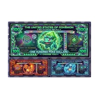 Nouvelles cartes Pokémon en acrylique cristal, boîte mystère de cartes en dollars américains, jouets Pokémon dorés, cartes à collectionner en gros, cadeaux de fête