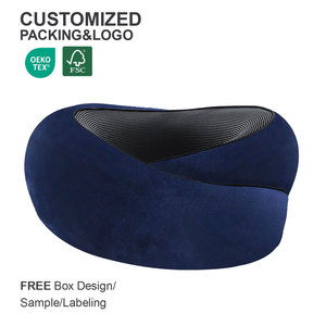 Tùy Chỉnh Chuyến Bay Có Thể Gập Lại Bộ Nhớ Bọt Hình Chữ U Gối Mềm Du Lịch Bọc Hỗ Trợ Cổ Cuộn Du Lịch Gối Với Logo Cho Máy Bay - Product Image 2