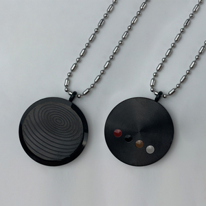 CAMAZ Charms gioielli neri ioni negativi ciondolo energia scalare quantistica in acciaio inox ciondolo quantistico con tormalina al germanio - Product Image 3