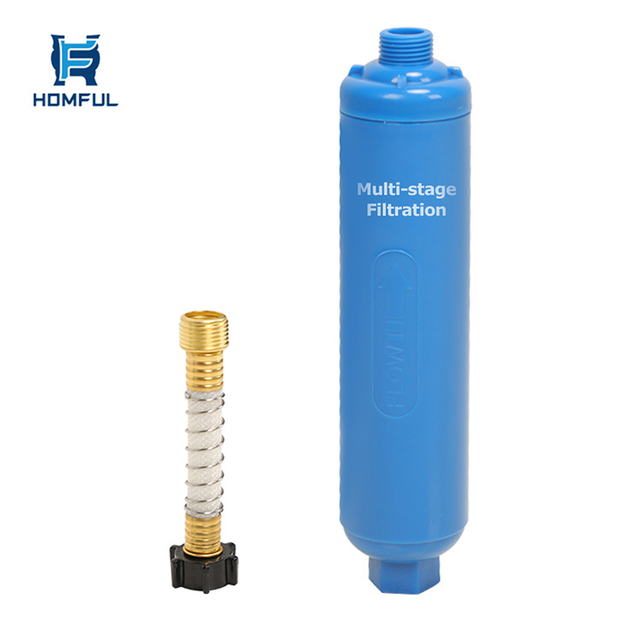 HOMFUL 3 in 1 Outdoor RV Inline Water Filter Reverse Osmosis Water Filter System RV Water Filters